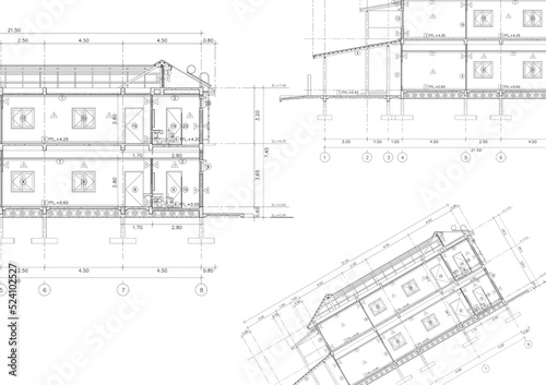 Floor plan designed building on the drawing.