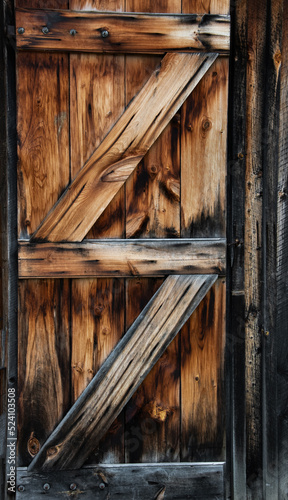 weathered wood of old barn door