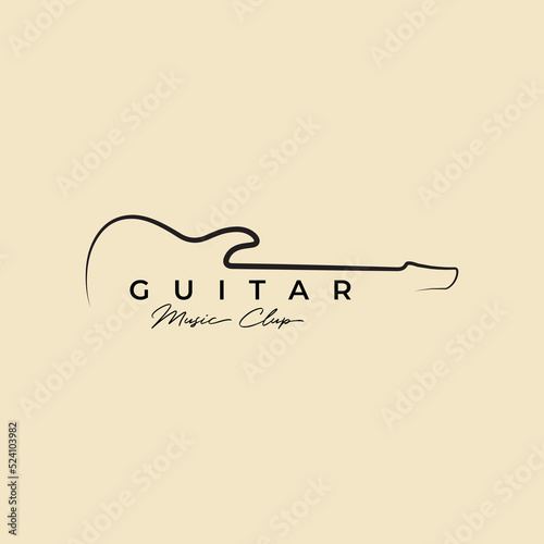 Guitar logo Design Vector design Illustration