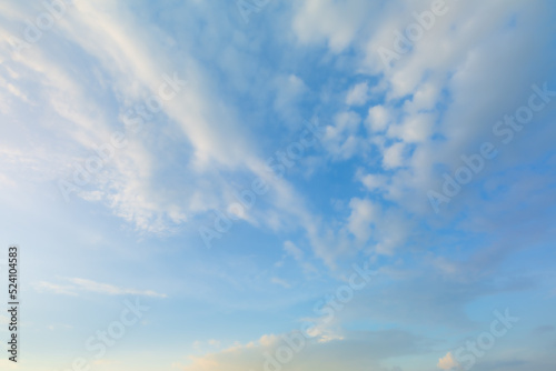 Fototapeta Naklejka Na Ścianę i Meble -  clouds and sky,summer blue gradient clouds light white background clear clouds beauty in calm sunlight bright winter air bright turquoise landscape in day environment horizon view spring wind