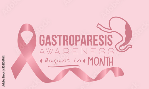 Gastroparesis Awareness Month calligraphic banner design on isolated background. Script lettering banner, poster, card concept idea. Health awareness vector template.