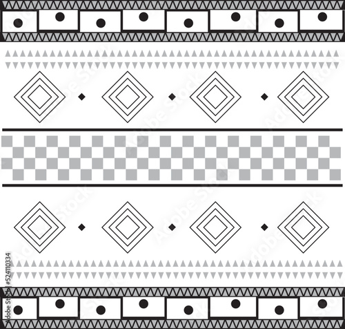 Vector texture or background of ancient indigenous figures and forms of northern Argentina