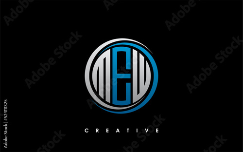 MEW Letter Initial Logo Design Template Vector Illustration
