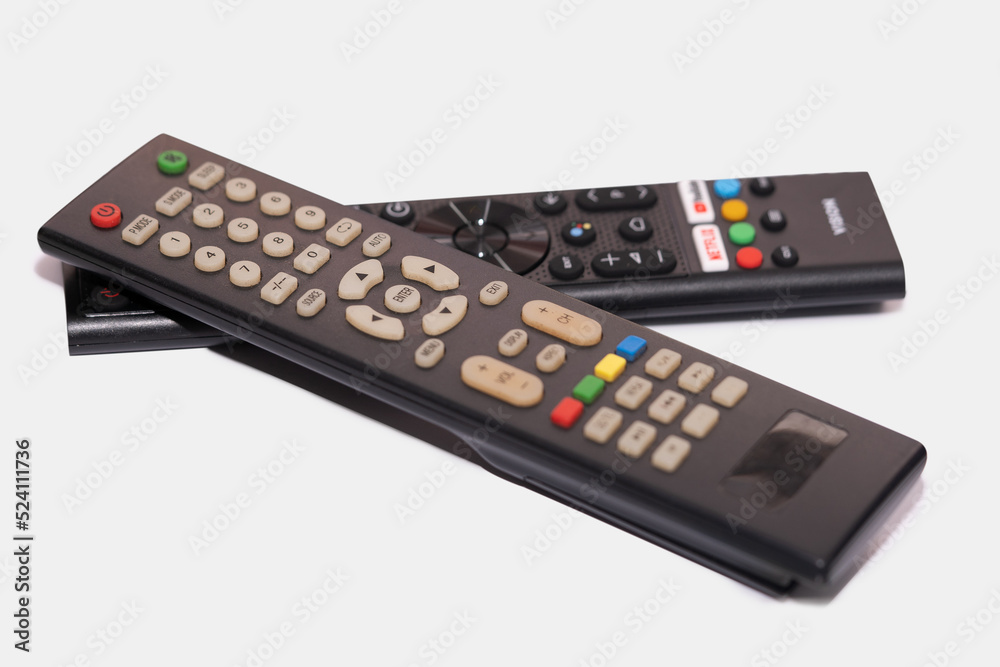 Remote control for TV. Photo with clipping path
