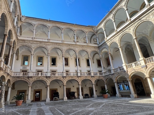 Courtyard on the Norman Palace in Palermo, Sicily