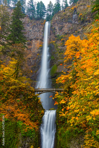 Fall at Multnomah Falls photo