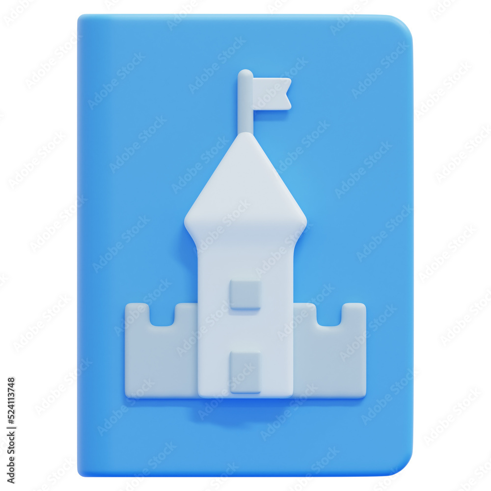 fairy tale book 3d render icon illustration fairy tale book 3d render icon illustration