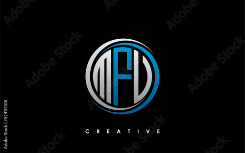 MFU Letter Initial Logo Design Template Vector Illustration photo