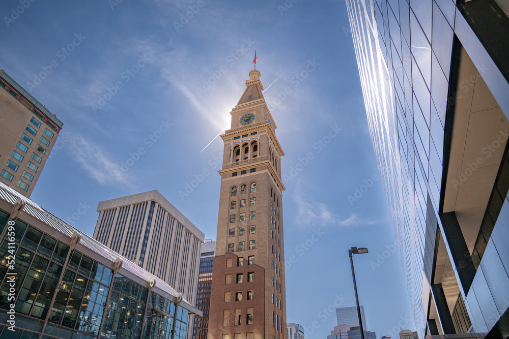 The historic Daniels & Fisher clock tower in Denver, Colorado