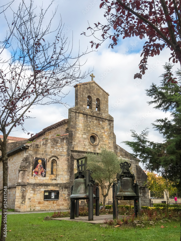 facade of the church of Santa Maria del Puerto in Santoña