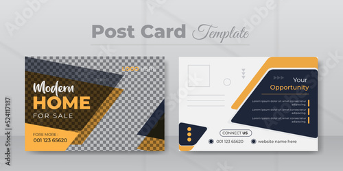 Real state business postcard design template or Corporate business postcard design.
