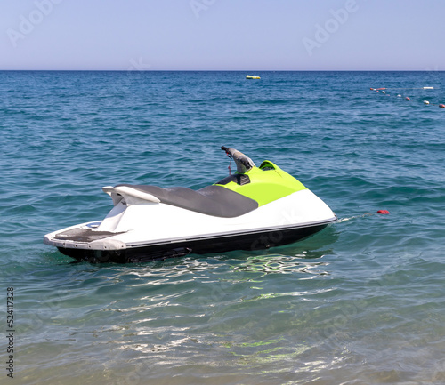 speedboat at sea. close-up. no people