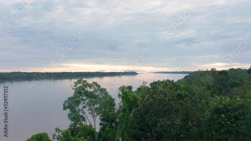 4k Aerial shot for amazon river and the rain forest in brazil rainforest. shot on MAVIC 2 PRO hasselblad rendered prores 422HQ REC709