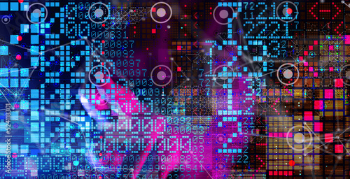 Neural network 3D illustrat...