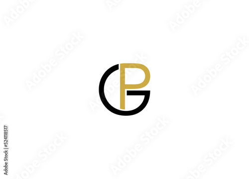 GP logo Design with Creative Modern vector icon template