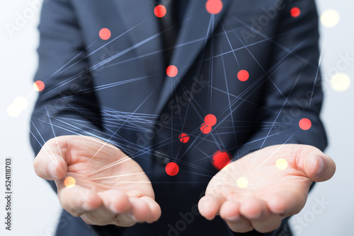 Global network. Blockchain....