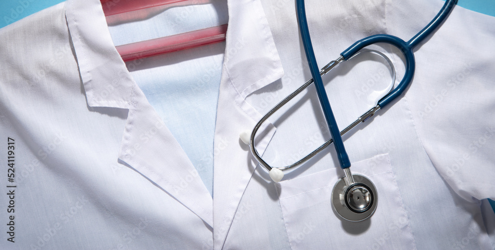 Medical doctor uniform with stethoscope. Medical doctor uniform with stethoscope.