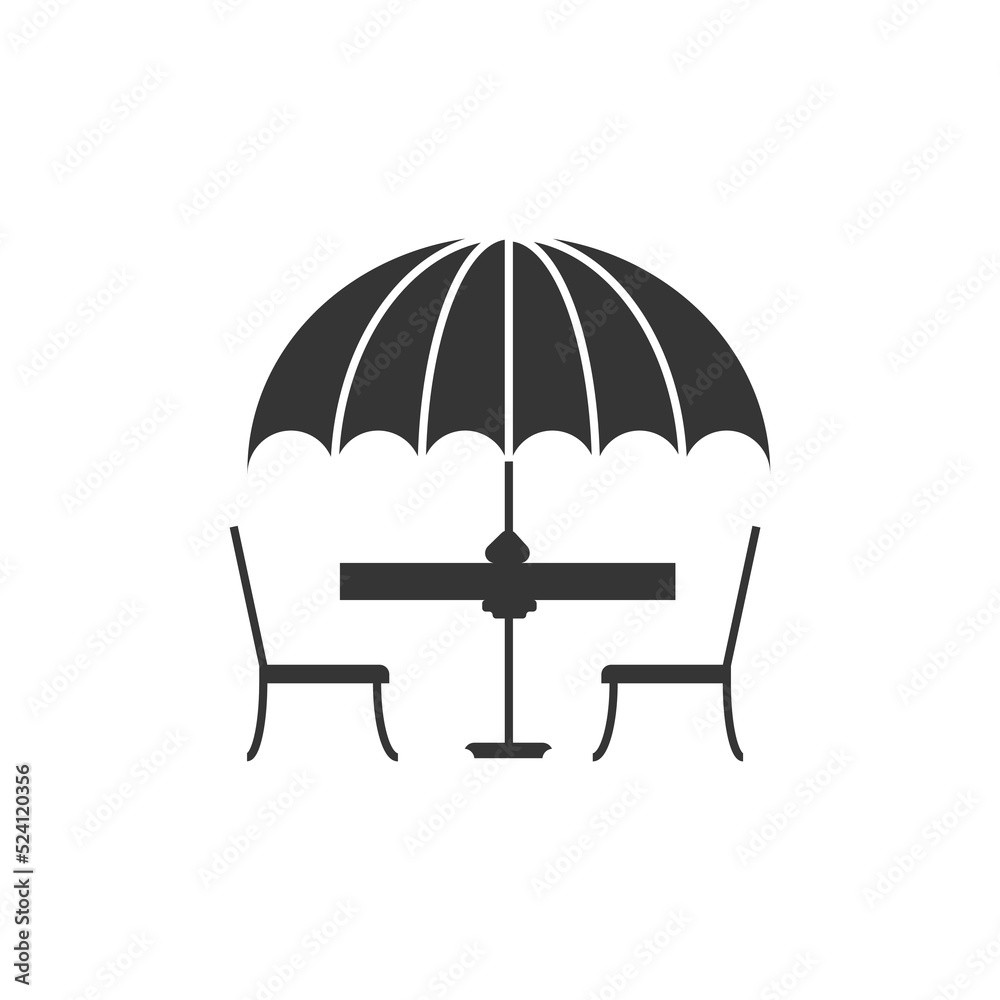Cafe umbrella icon. Glyph style. Can be used for web and mobile. Cafe umbrella icon. Glyph style. Can be used for web and mobile.