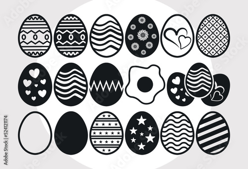 Eggs SVG Bundle, Heart Shape Egg Svg, Patterned Egg Svg, Mandala Egg Svg, Boiled Egg Svg, Kawaii Eggs Svg, Half Egg Svg,
Eggs Silhouette,
