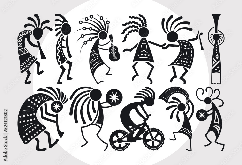 kokopelli SVG Bundle, Kokopelli Sedona Svg, Humpbacked Flute Player Svg