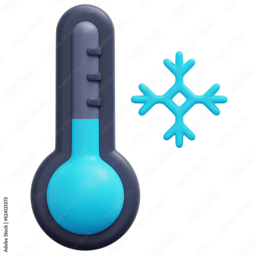 cold 3d render icon illustration cold 3d render icon illustration