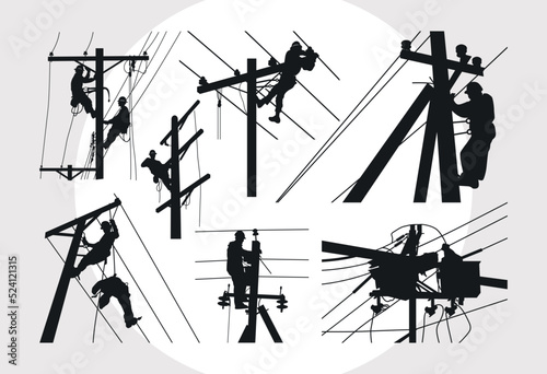 Lineman SVG Bundle, Line Worker Svg, Electrician Svg, Utility Lineman Svg, Lineman Silhouette, Power Lineman Svg, Electrik Svg,