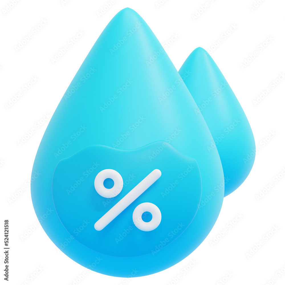 humidity 3d render icon illustration humidity 3d render icon illustration