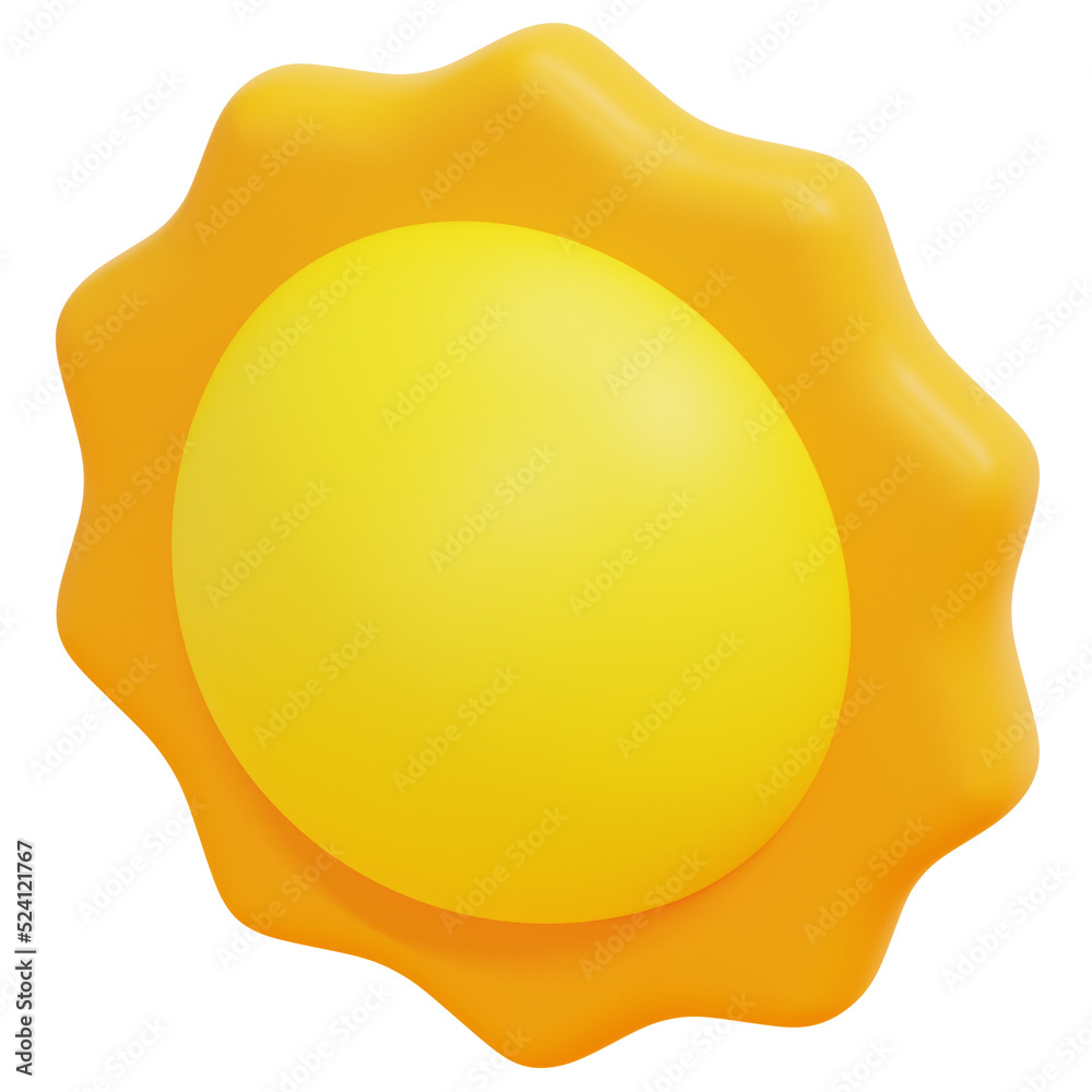sun 3d render icon illustration sun 3d render icon illustration