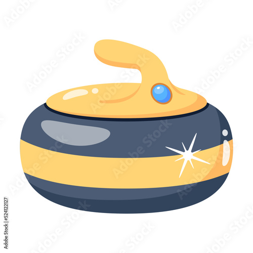 A flat curling icon design 