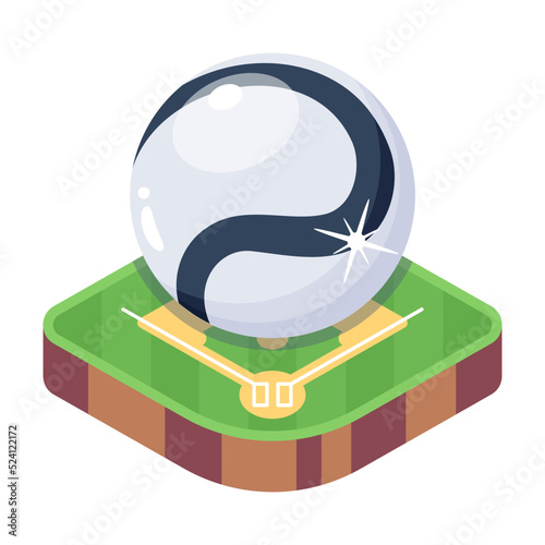 An icon of baseball flat vector 