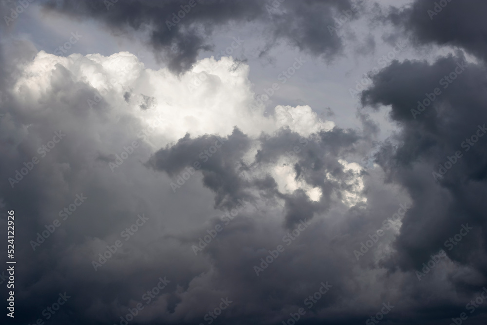 Close up background image of storm clouds