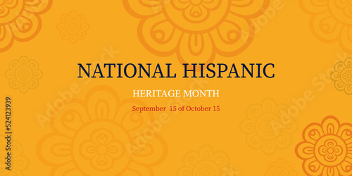 National Hispanic Heritage Month. Vector illustration. photo