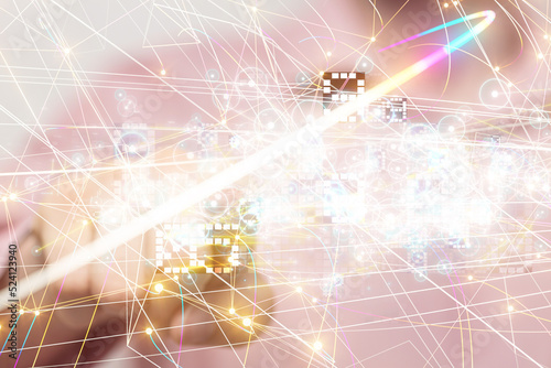 Neural network 3D illustrat...