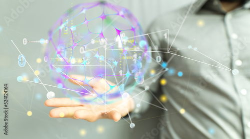 Neural network concept. Con...