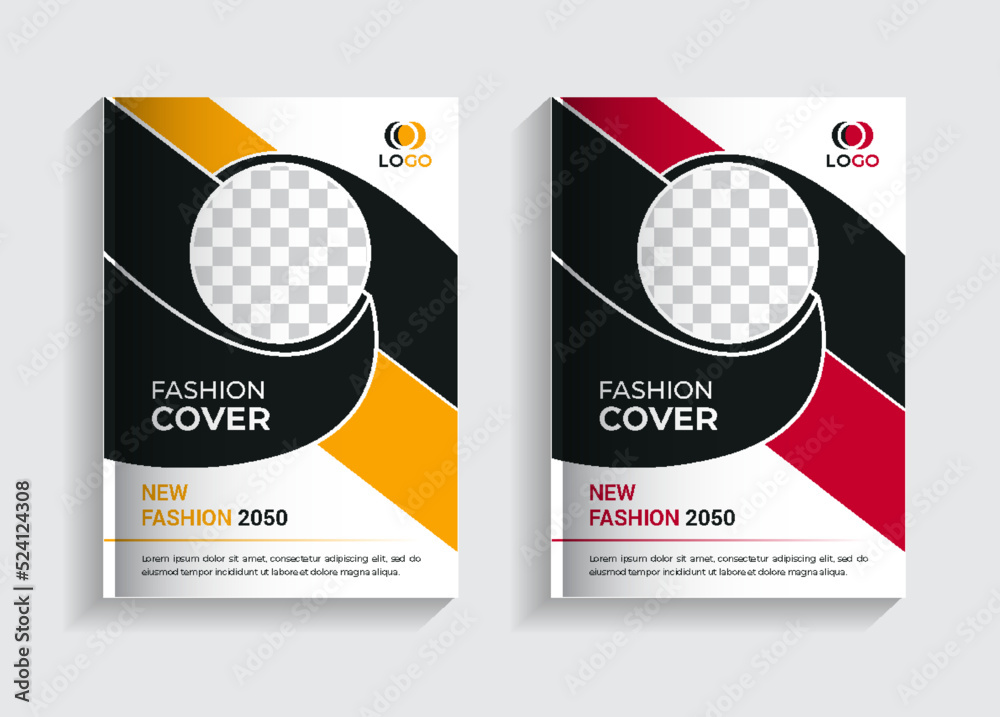 Fashion book cover design. Social media post cover. annual report
