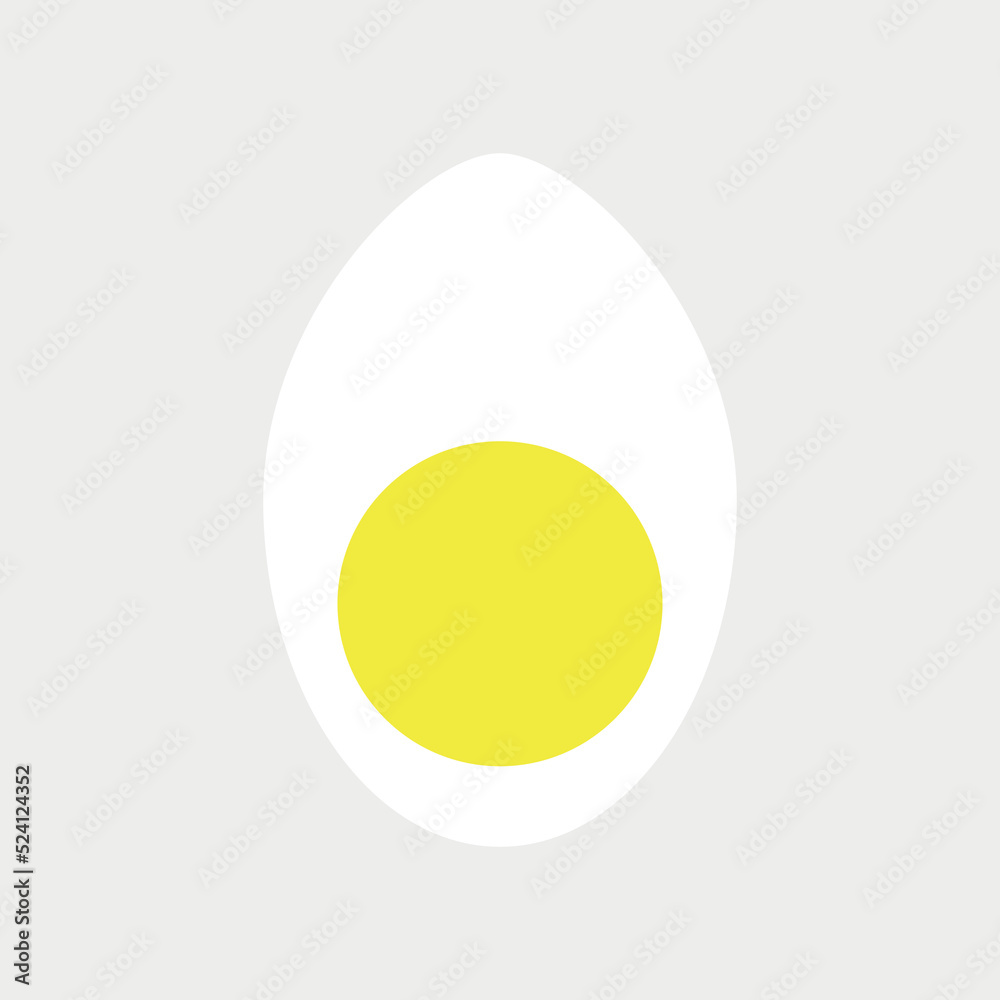 Egg half healthy food background