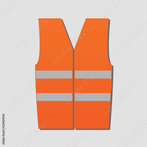 Orange safety vest with reflectors for extra visibility