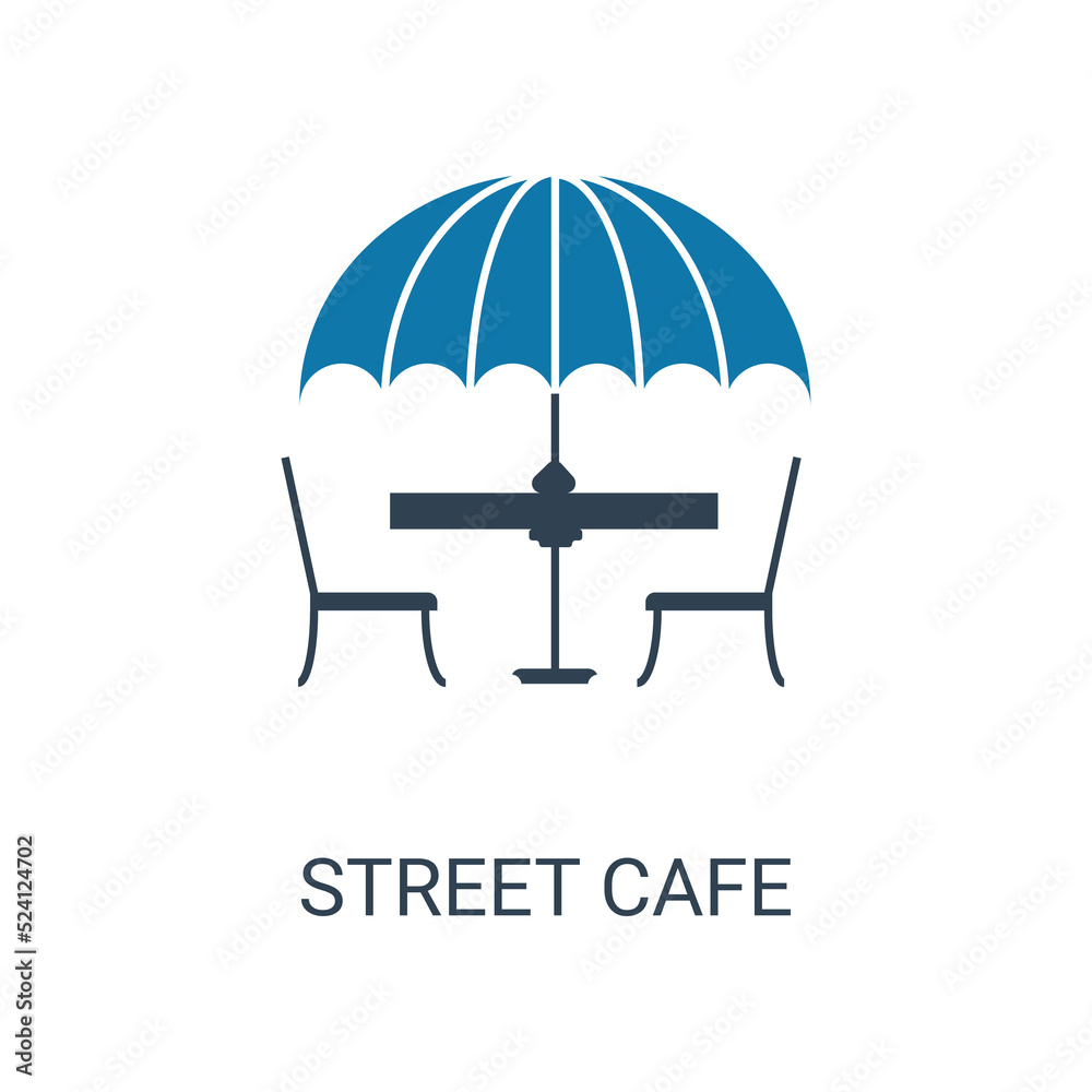 Cafe umbrella icon. Flat style. Can be used for web and mobile. Cafe umbrella icon. Flat style. Can be used for web and mobile.