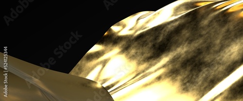 3d render of dark and gold ...