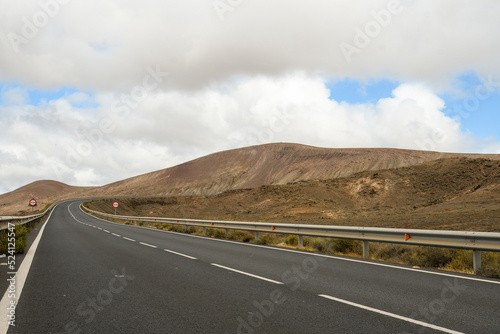 road between the volcanoes of Lanzarote