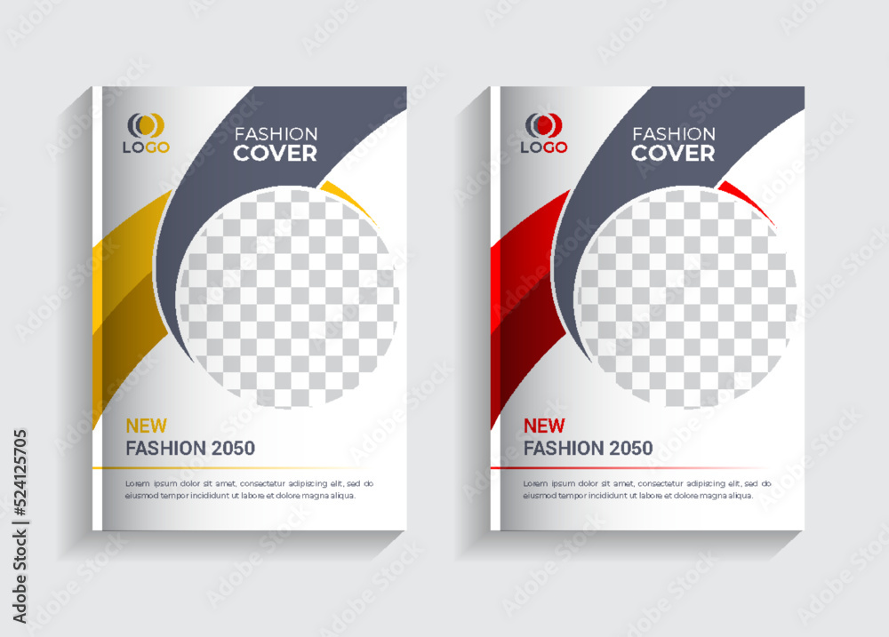 Education book cover design template. Fashion page cover. social media
