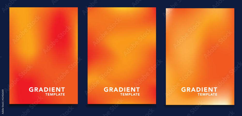 Orange gradient covers template set
