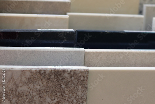 Stone samples for design, close up 