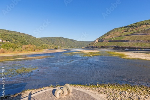 Picture of the Nahe estuary with almost dried up Nahe river photo