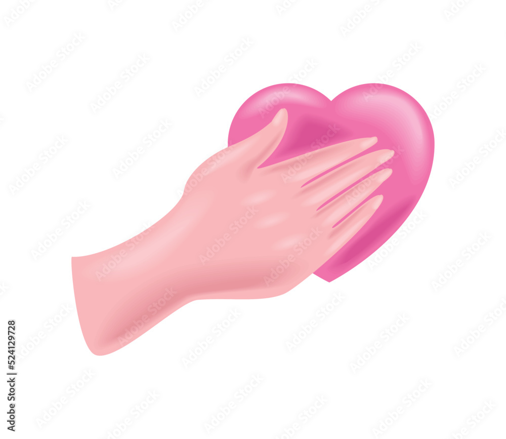 Fototapeta premium breast cancer, pink heart