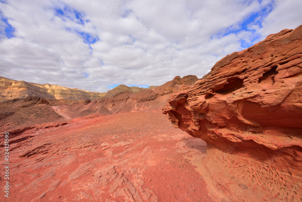 Holy Land of Israel. The Timna Valley. The copper mining of the King Solomon.