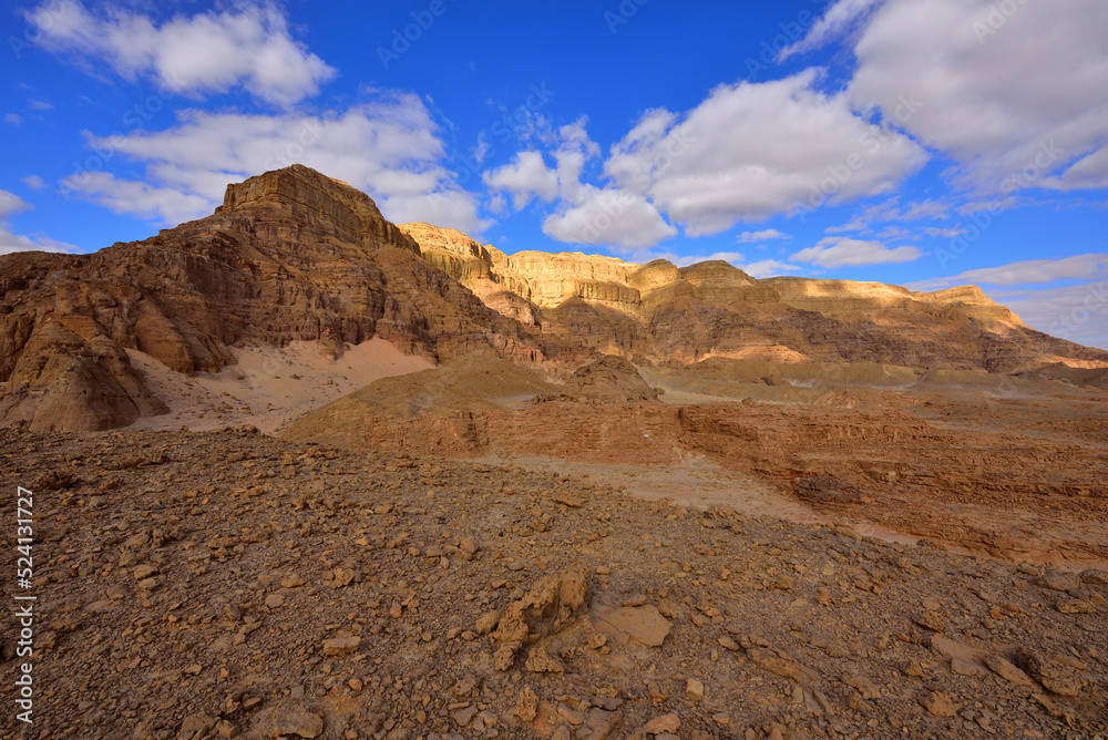 Holy Land of Israel. The Timna Valley. The copper mining of the King Solomon.