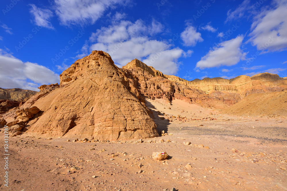 Holy Land of Israel. The Timna Valley. The copper mining of the King Solomon.