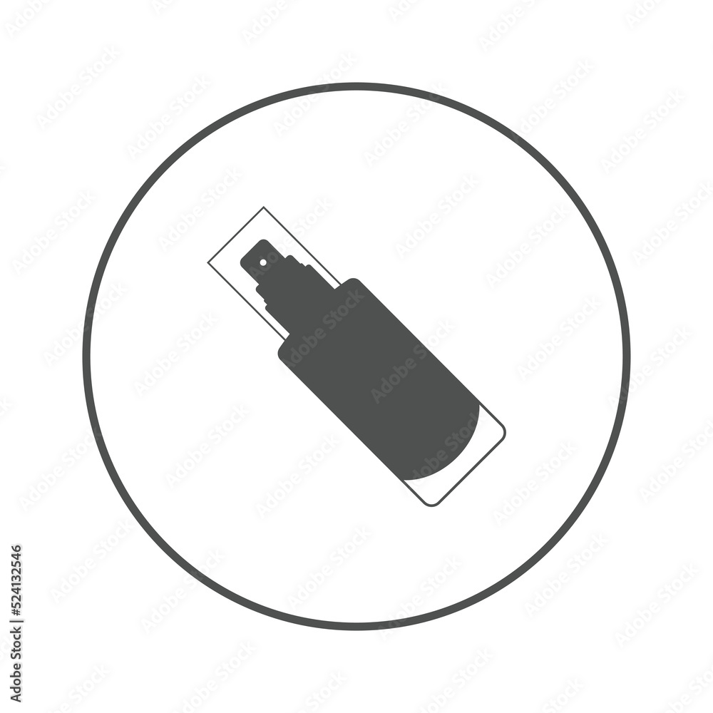Beauty cosmetics face foundation icon | Circle version icon | Beauty cosmetics face foundation icon | Circle version icon |