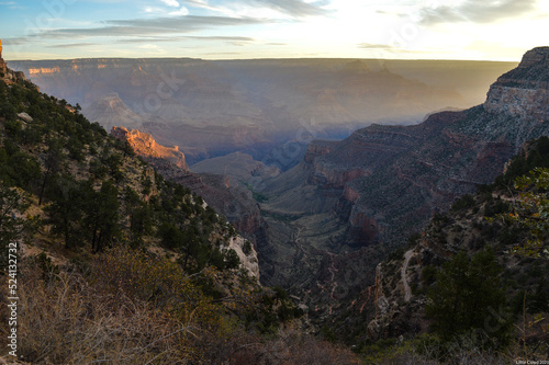 Sunrise at Bright Angel Trail Head, Grand Canyon South Rim